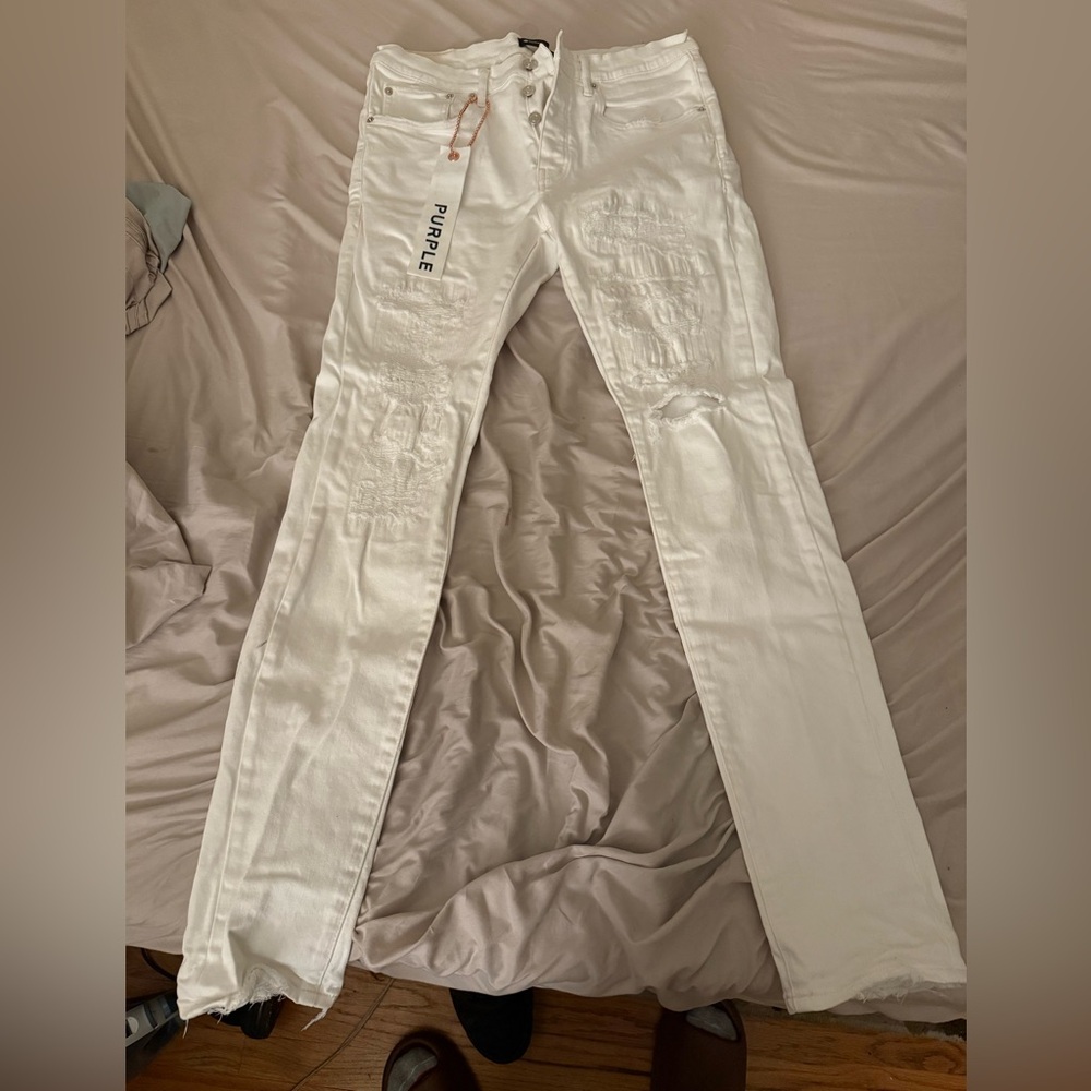 Purple Jeans, Color: White, Size:34, Mens, Authentic, used